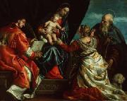 Paolo  Veronese Sacra Conversazione oil painting artist